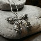 Celtic Butterfly Silver Necklace - 18
