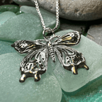 Celtic Butterfly Silver Necklace - 18