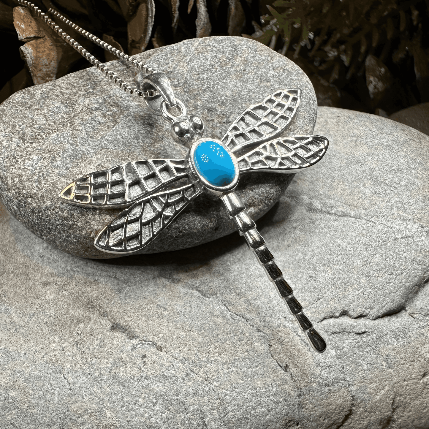 Turquoise Dragonfly Necklace - 18