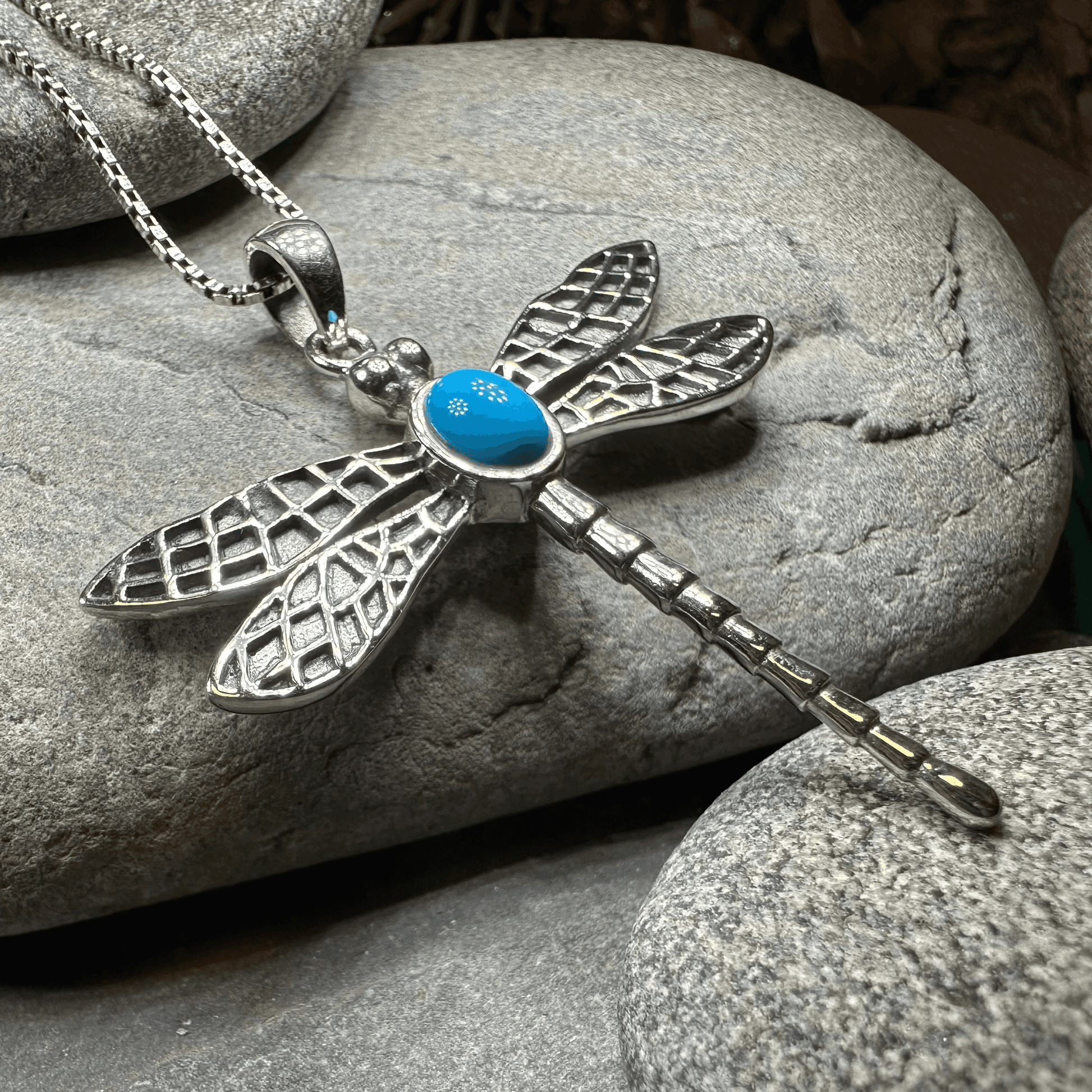 Turquoise Dragonfly Necklace - 18