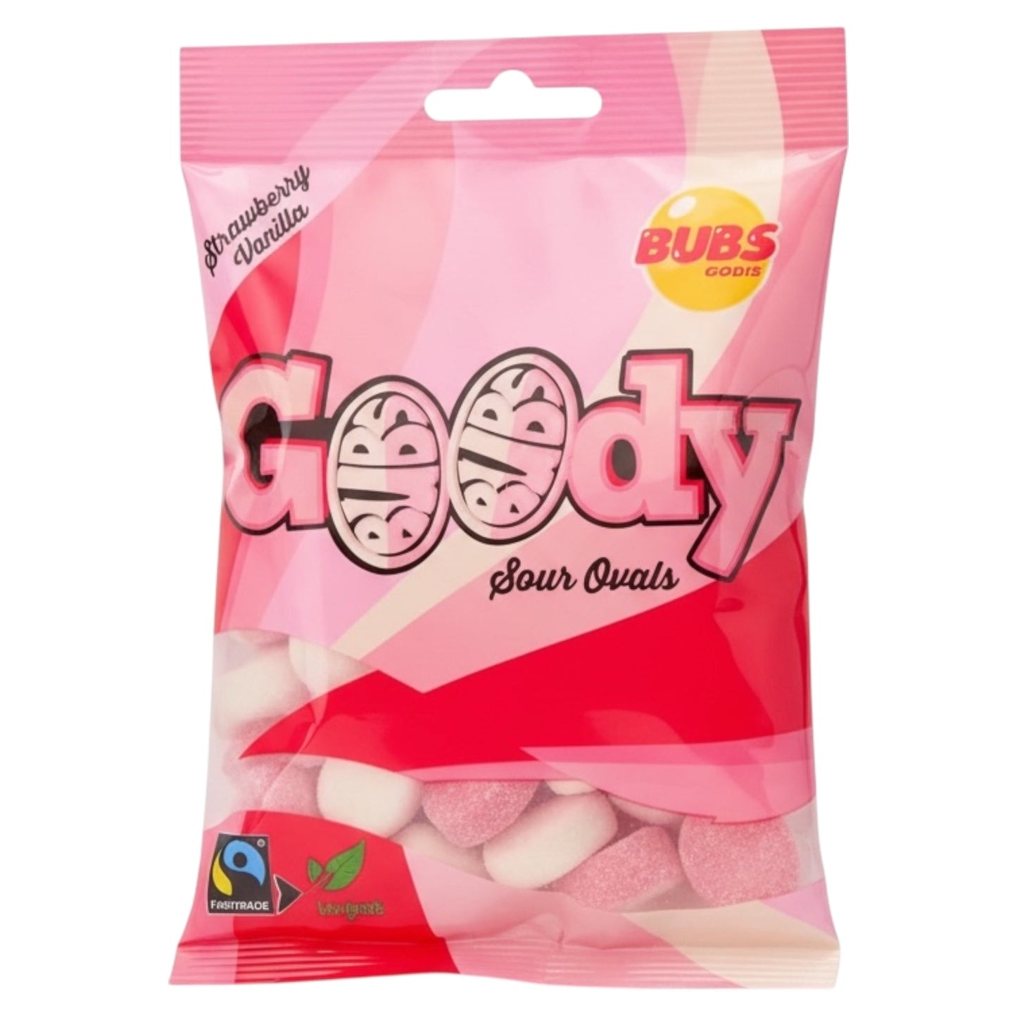 Bubs Goody Sour Ovals Strawberry/Vanilla (Sweden)