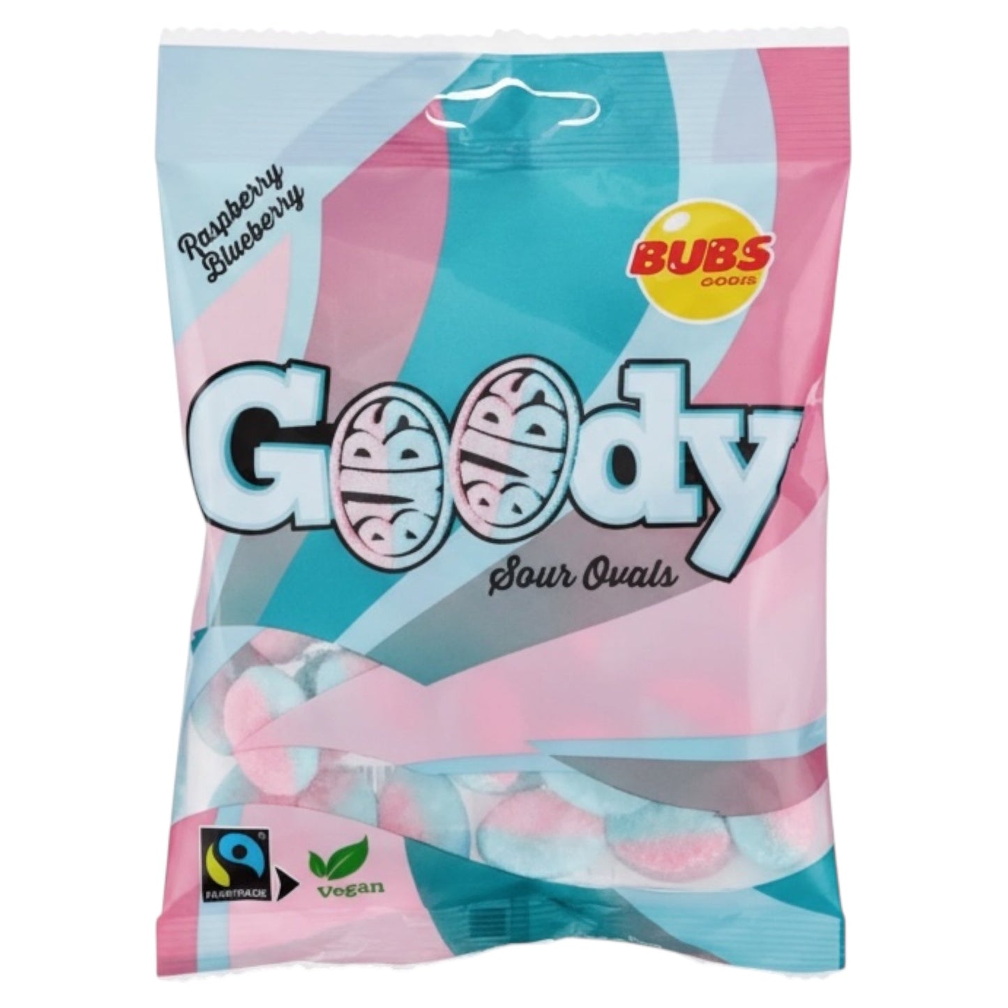 Bubs Goody Sour Oval Raspberry/Blueberry (Sweden)