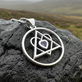 Amethyst Heart AA Sobriety Necklace