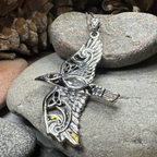 Oryx Celtic Raven Necklace