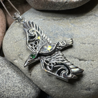 Oryx Celtic Raven Necklace