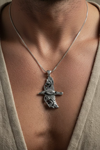 Oryx Celtic Raven Necklace