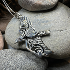 Oryx Celtic Raven Necklace