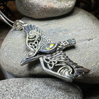 Oryx Celtic Raven Necklace