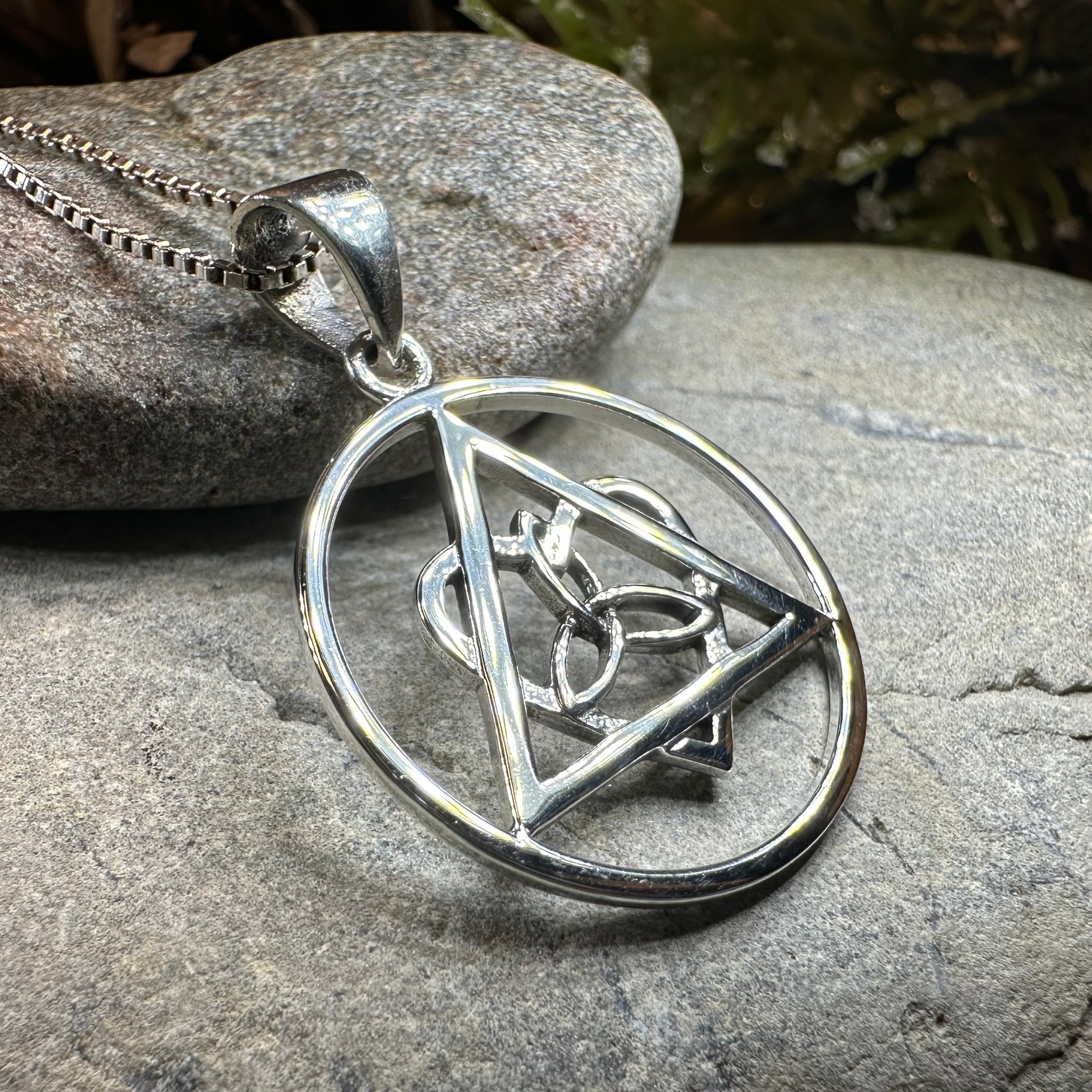 Celtic Trinity Knot AA Sobriety Necklace