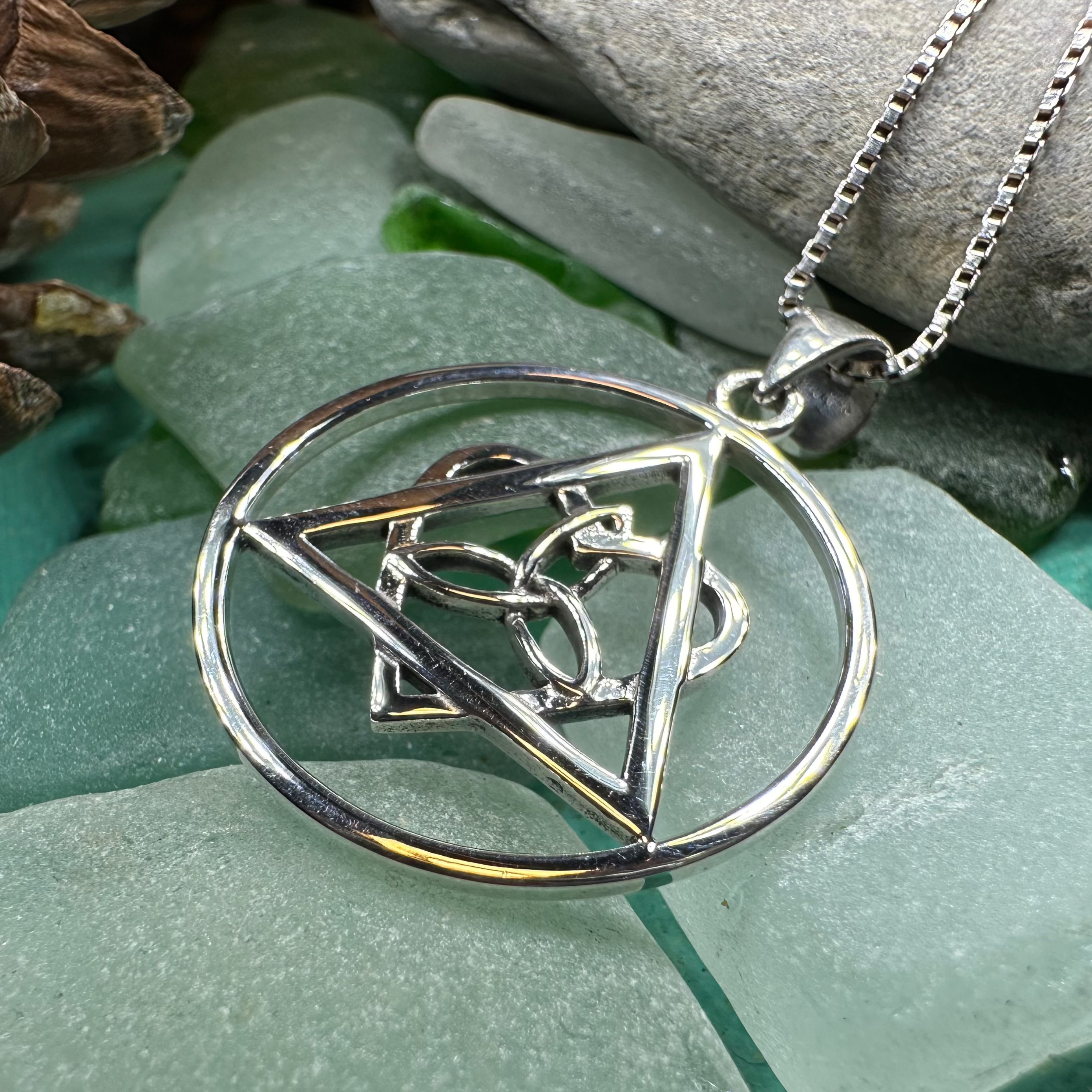 Celtic Trinity Knot AA Sobriety Necklace