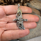 Oryx Celtic Raven Necklace