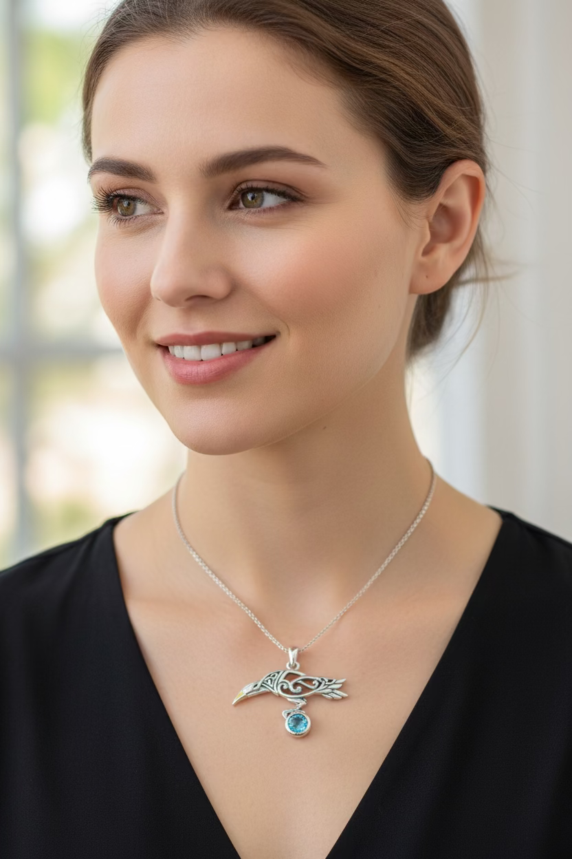 Celtic Raven Necklace