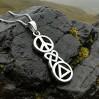 Peace, Love, & Sobriety AA Necklace