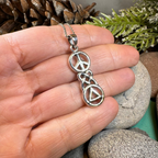 Peace, Love, & Sobriety AA Necklace