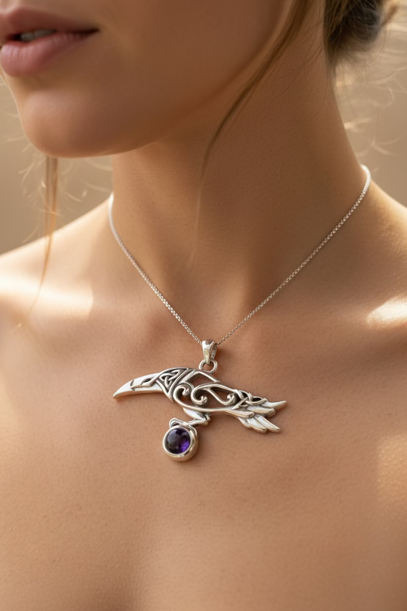 Celtic Raven Necklace