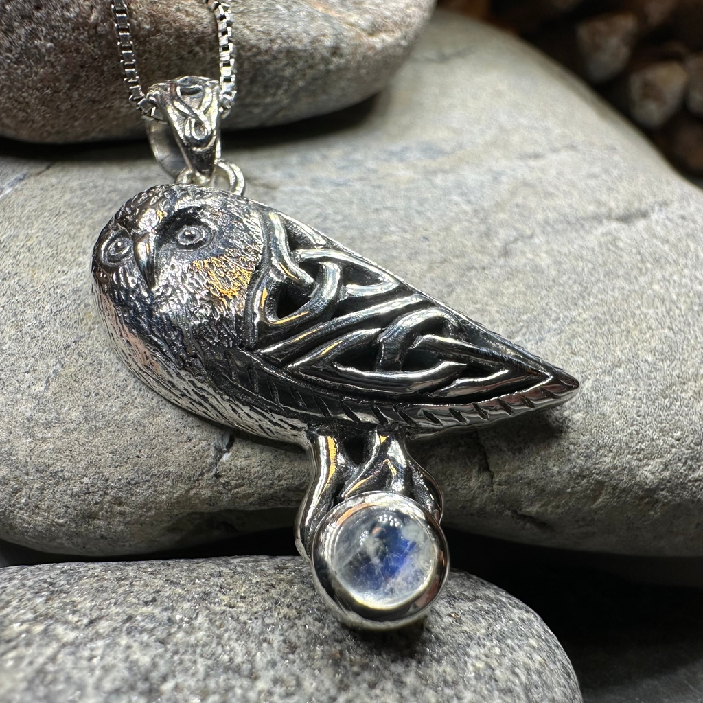 Minerva Celtic Owl Necklace