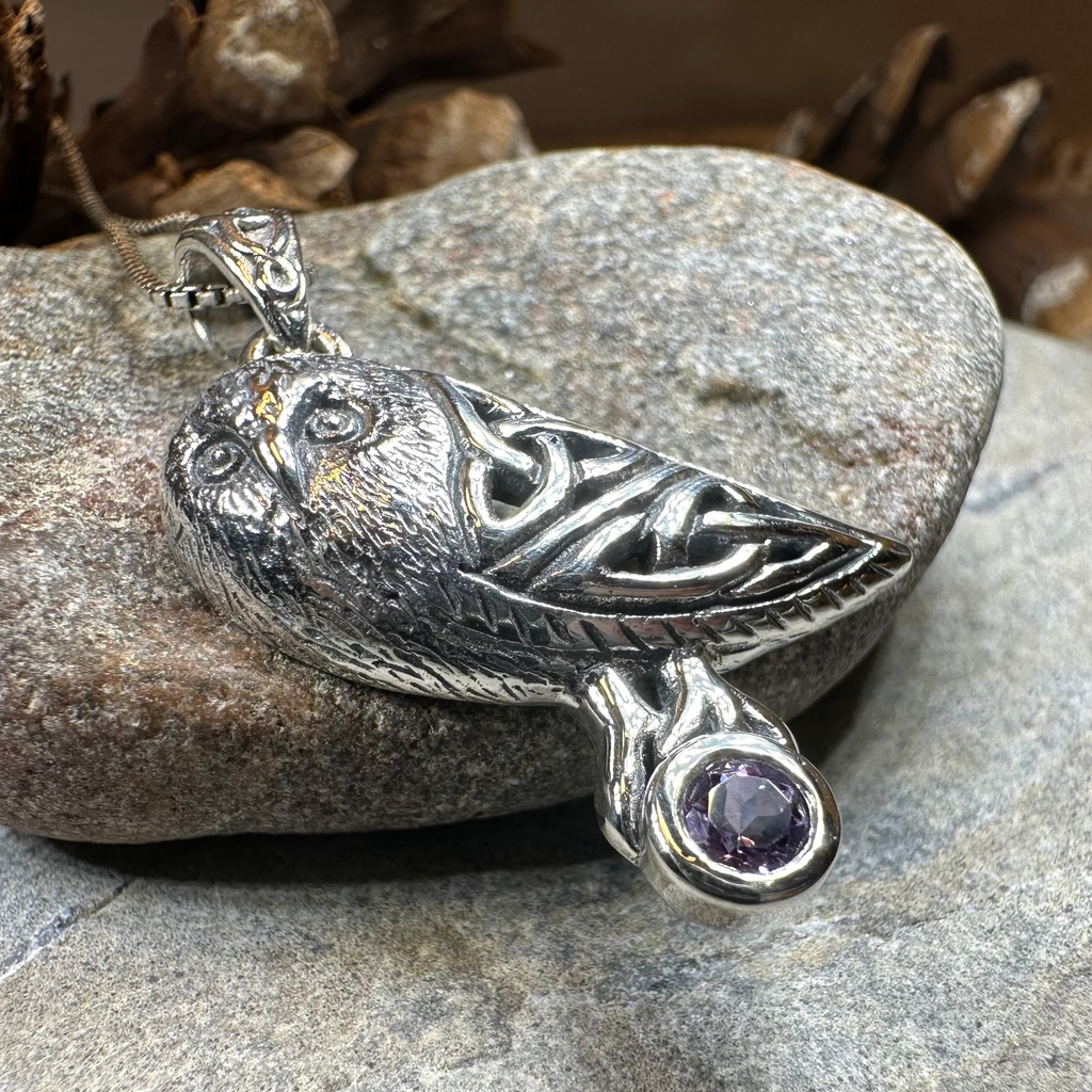 Minerva Celtic Owl Necklace
