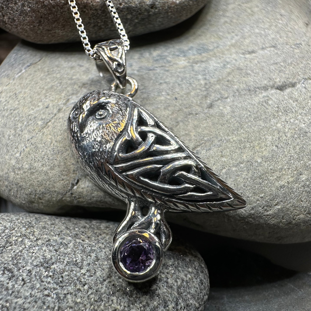 Minerva Celtic Owl Necklace