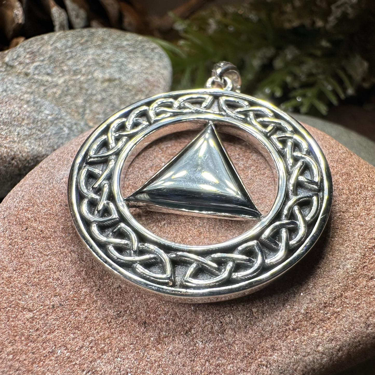 Large Celtic AA Sobriety Necklace