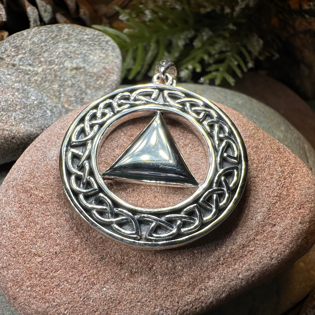 Large Celtic AA Sobriety Necklace