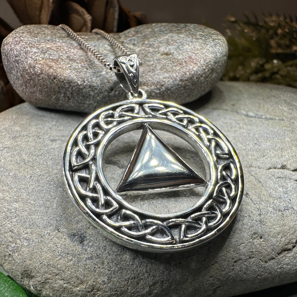 Large Celtic AA Sobriety Necklace