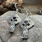 Celtic Cross Heart Earrings
