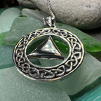 Large Celtic AA Sobriety Necklace