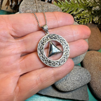 Large Celtic AA Sobriety Necklace
