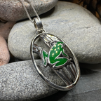 Enamel Frog Necklace