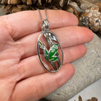 Enamel Frog Necklace