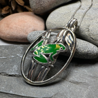 Enamel Frog Necklace