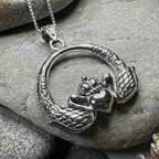 Loving Swan Claddagh Necklace