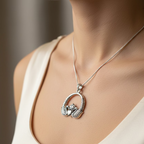 Loving Swan Claddagh Necklace