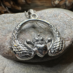 Loving Swan Claddagh Necklace