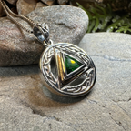 Gemstone Celtic AA Sobriety Necklace