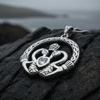 Celtic Swan Claddagh Necklace