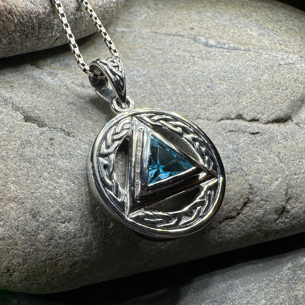 Gemstone Celtic AA Sobriety Necklace