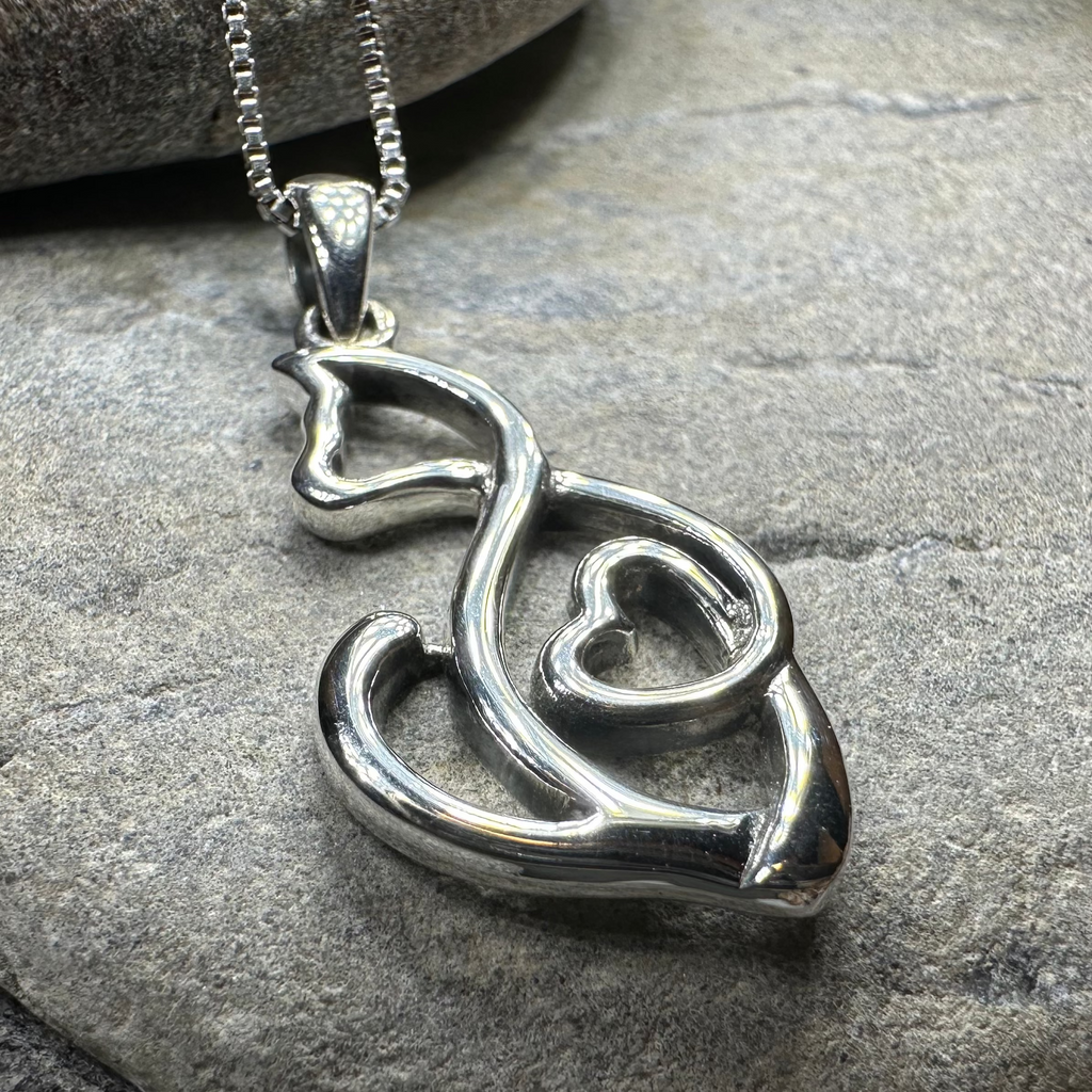 Celtic Cat Love Necklace