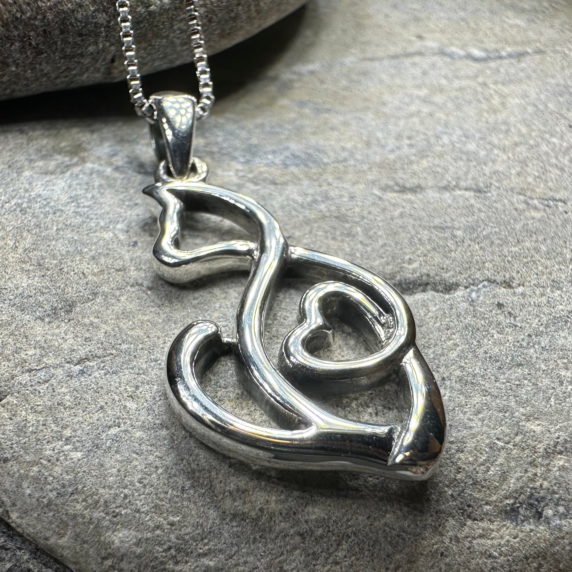 Celtic Cat Love Necklace