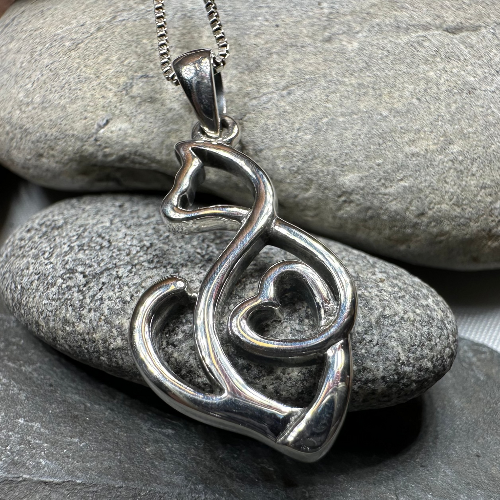 Celtic Cat Love Necklace