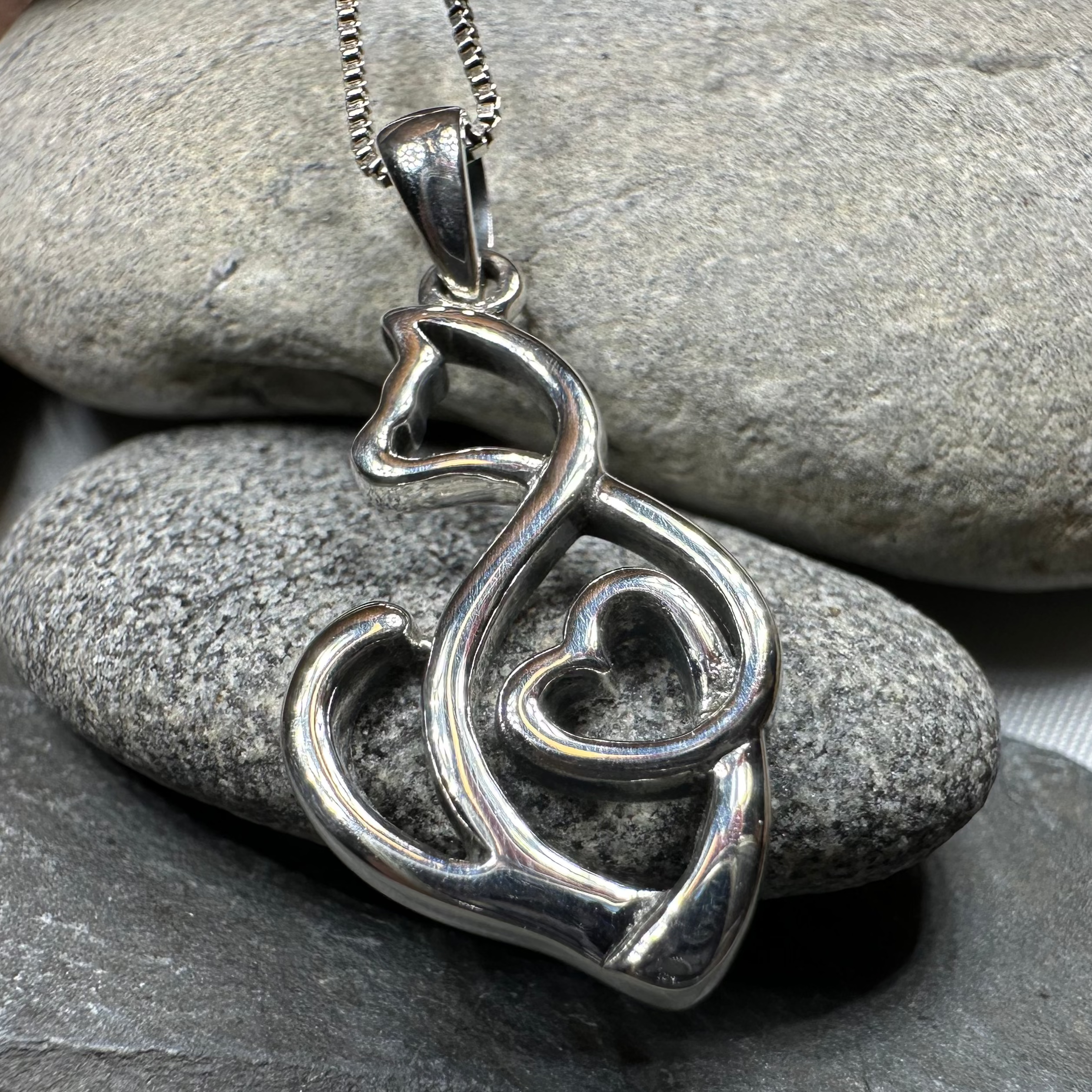 Celtic Cat Love Necklace