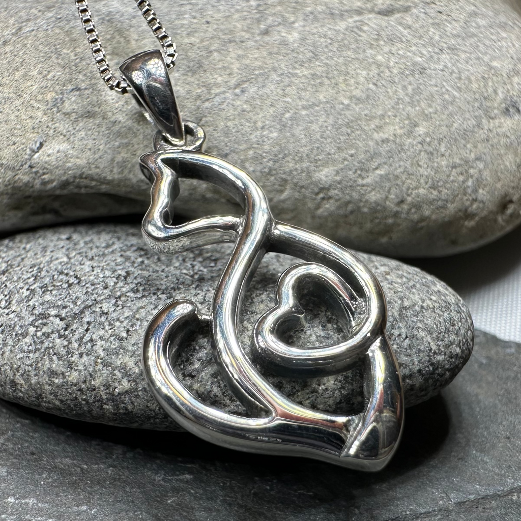 Celtic Cat Love Necklace