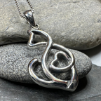 Celtic Cat Love Necklace