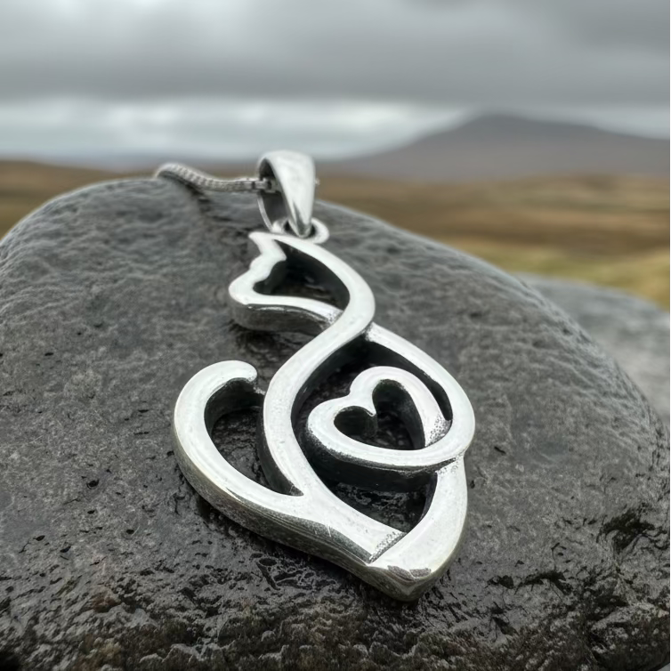 Celtic Cat Love Necklace