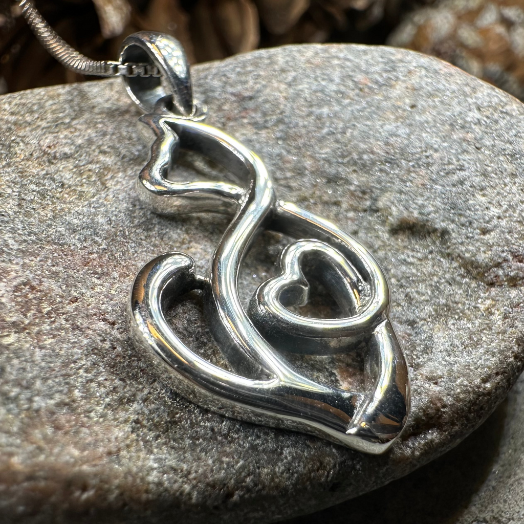 Celtic Cat Love Necklace