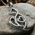 Celtic Cat Love Necklace