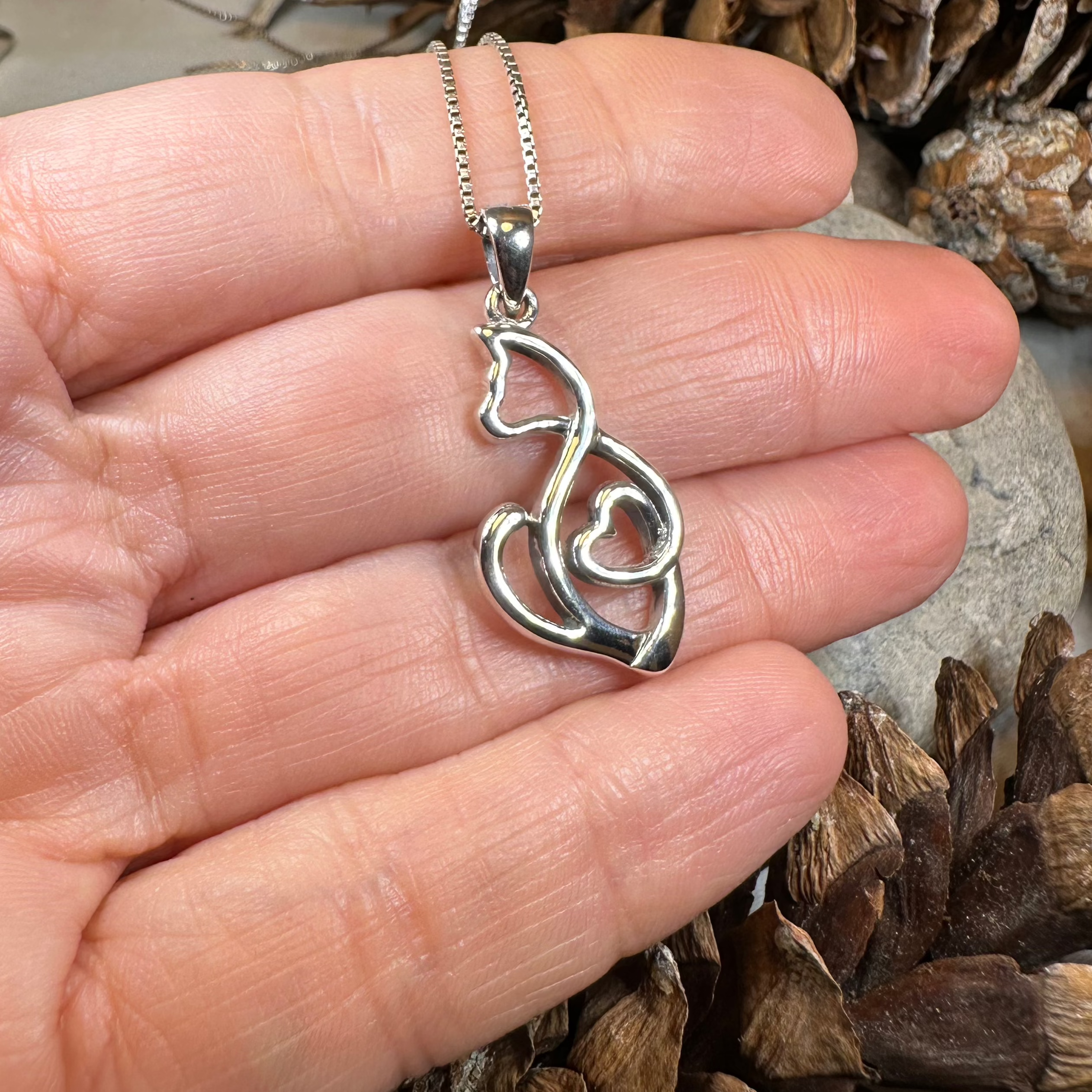 Celtic Cat Love Necklace