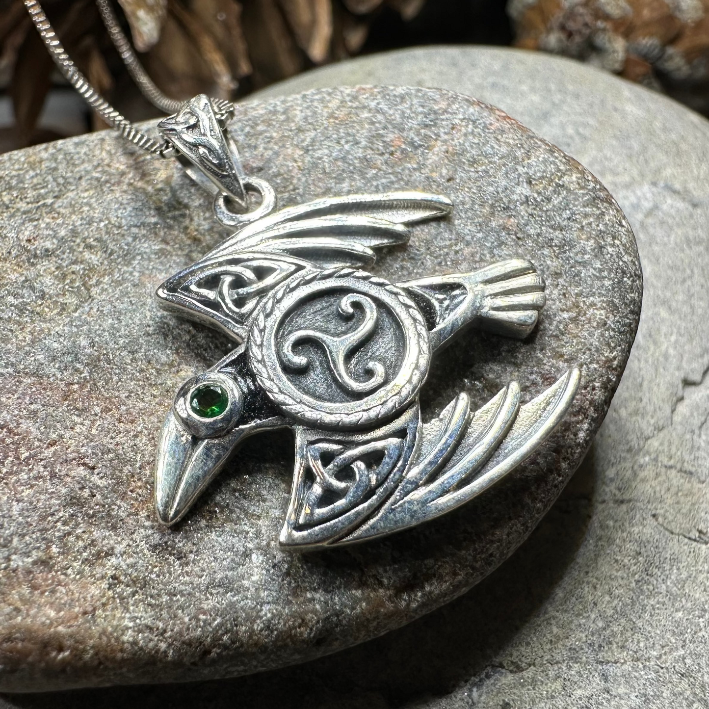 Astrid Celtic Raven Necklace