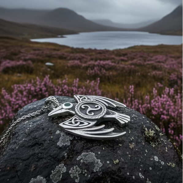 Astrid Celtic Raven Necklace