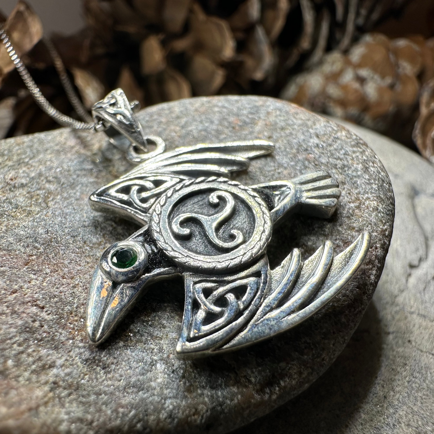Astrid Celtic Raven Necklace